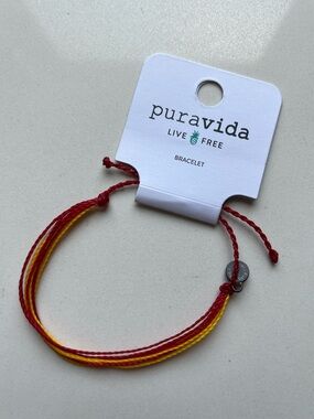 Pura Vida Red and Yellow String Bracelet - Game Day! NWT! Unisex